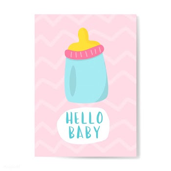 Hello baby invitation | Free stock vector - 544532