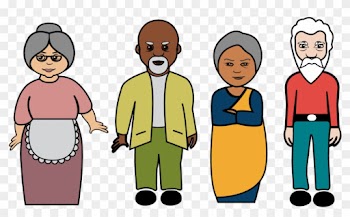 Hello Clipart Social Person - Old People Working Together Transparent