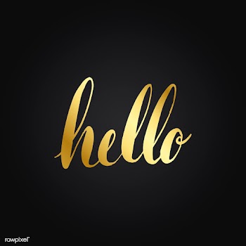 Hello greeting typography style vector | Free stock vector - 517759