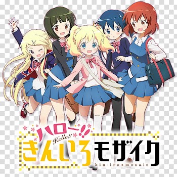 Hello Kiniro Mosaic nd Season Anime Icon, Hello_Kiniro_Mosaic_by_Darklephise, Hello anime poster transparent background PNG clipart