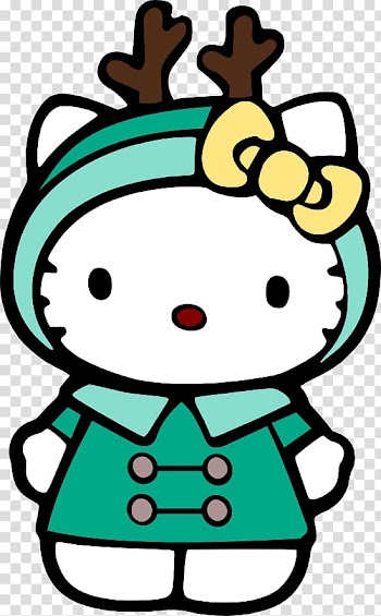 Hello Kitty Drawing Christmas , remind transparent background PNG clipart