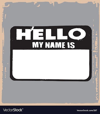 Hello name tag vector image