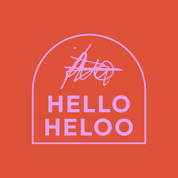 Hello pink logo template, arch | Free PSD Template - rawpixel
