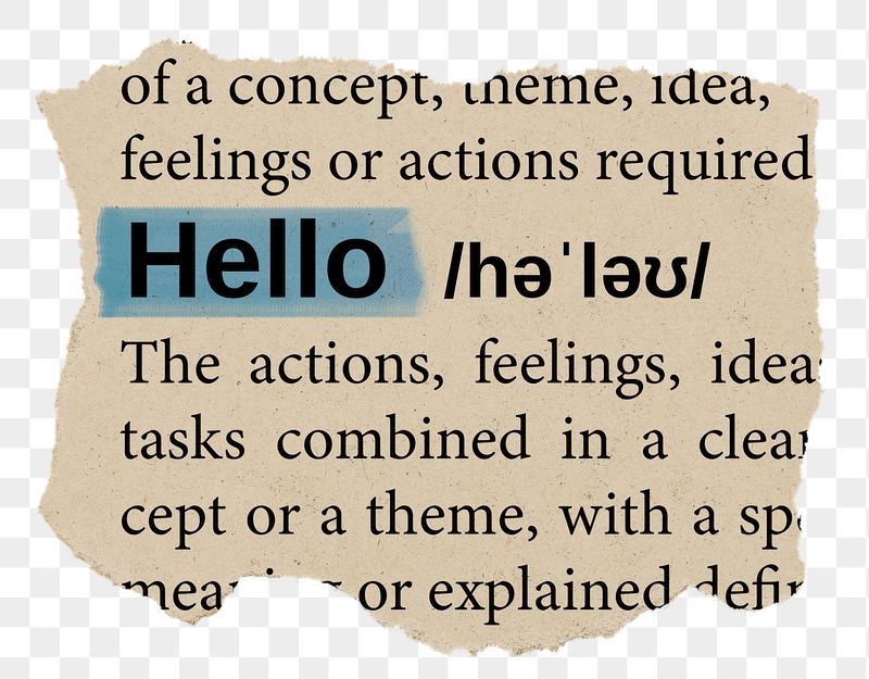 Hello png word sticker, torn | Free PNG - rawpixel