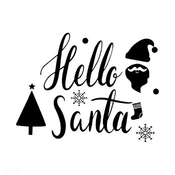 Hello Santa Christmas greeting badge vector | Free stock vector - 494191