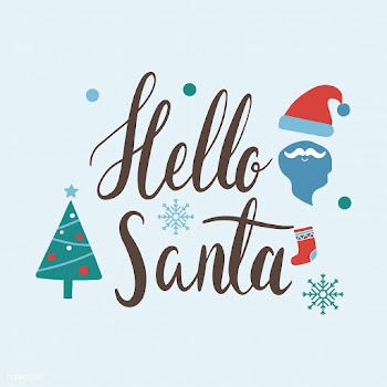 Hello Santa Christmas greeting badge vector | Free stock vector - 494214