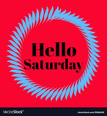 hello saturday hand lettering png design