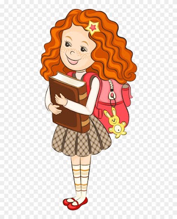 Hello School Girl Clipart