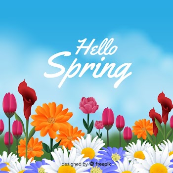 Hello spring background