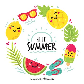 Hello summer background Free Vector