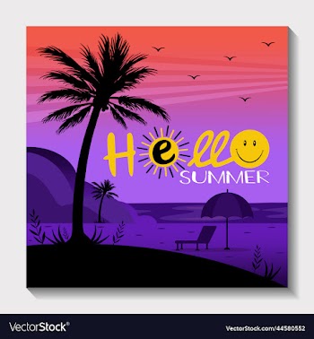 hello summer banner design
