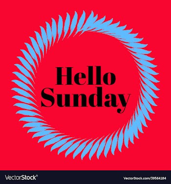 hello sunday hand lettering png design