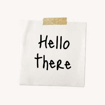 Hello there word typography, memo | Free PSD - rawpixel