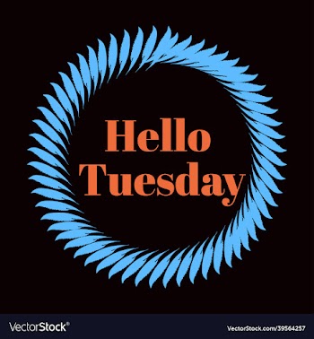 hello tuesday hand lettering png design