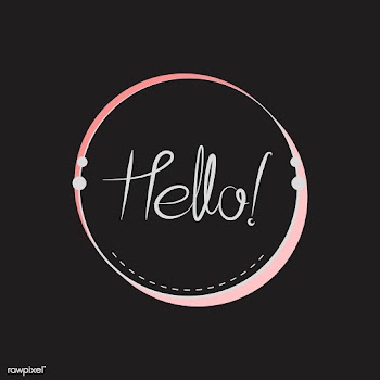 Hello typography badge design vector | Free stock vector - 494710