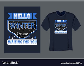hello winter i am waiting for you t shirt design