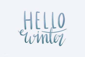 Hello winter watercolor typography vector | Free stock vector - 489155