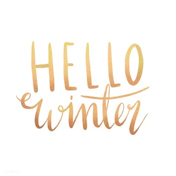 Hello Winter watercolor typography vector | Free stock vector - 489200