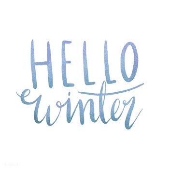 Hello Winter watercolor typography vector | Free stock vector - 489260