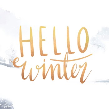 Hello Winter watercolor typography vector | Free stock vector - 489283