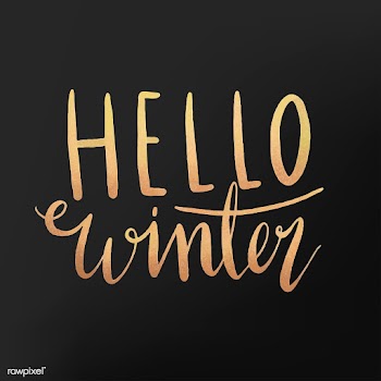 Hello winter watercolor typography vector | Free stock vector - 489322