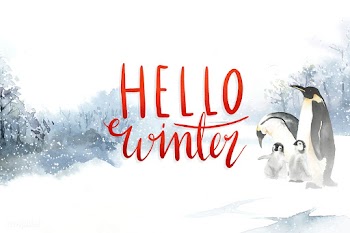 Hello Winter watercolor typography vector | Free stock vector - 489449