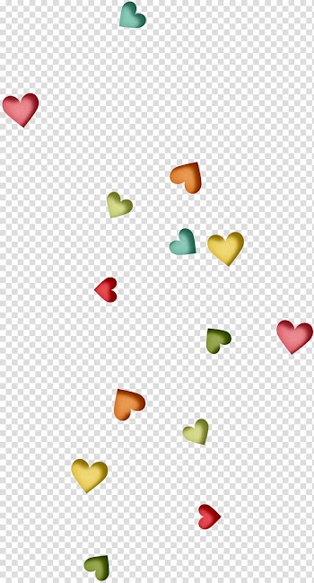 Hello You Elements, assorted-color heart-print on black background transparent background PNG clipart