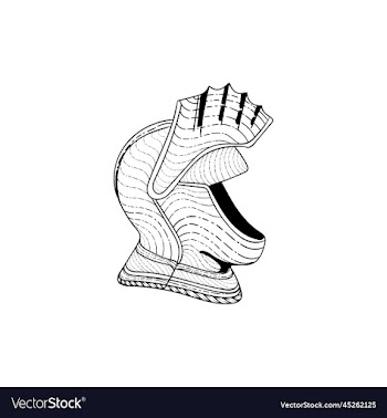 helmet armor line art creative logo