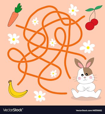 help bunny find path to carrotlabyrinthmaze game
