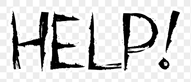 Help! png word sticker typography, | Free PNG - rawpixel