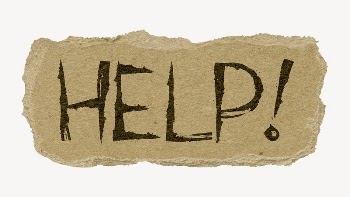 Help! word, torn craft paper | Free PSD - rawpixel