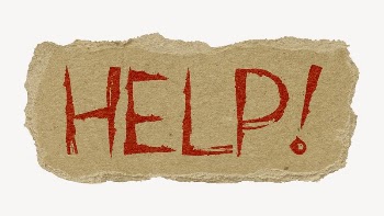 Help! word, torn craft paper | Free PSD - rawpixel