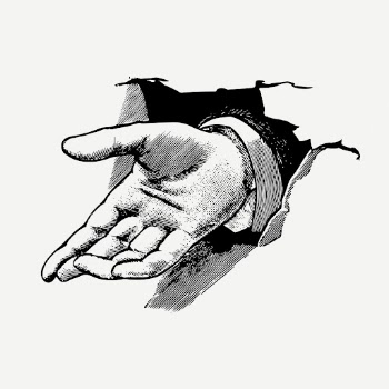 Helping hand drawing, vintage illustration | Free PSD - rawpixel