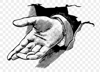 Helping hand png sticker vintage | Free PNG - rawpixel