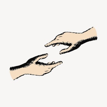 Helping hands clipart, vintage charity | Free PSD Illustration - rawpixel