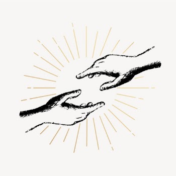 Helping hands clipart, vintage mystical | Free Vector Illustration - rawpixel