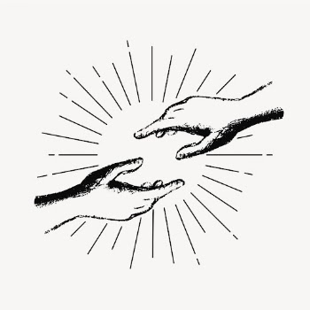 Helping hands clipart, vintage religious | Free Vector Illustration - rawpixel