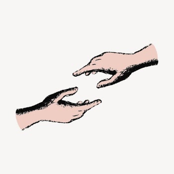 Helping hands collage element, charity | Free PSD Illustration - rawpixel
