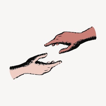 Helping hands collage element, diversity | Free PSD Illustration - rawpixel