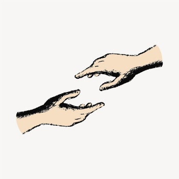 Helping hands collage element, vintage | Free Vector Illustration - rawpixel