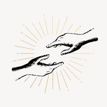 Helping hands drawing, vintage mystical | Free PSD Illustration - rawpixel