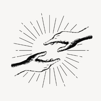 Helping hands drawing, vintage religious | Free PSD Illustration - rawpixel