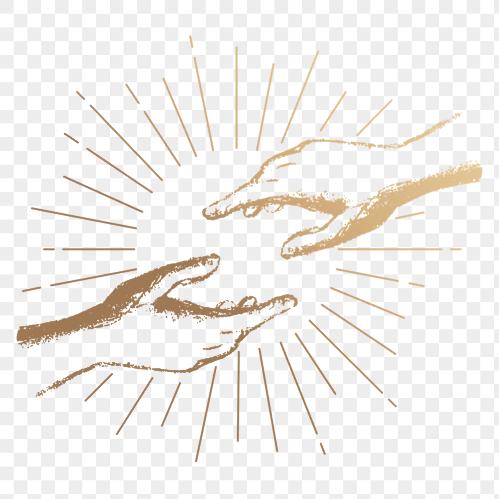 Helping hands png sticker, mystical | Free PNG Illustration - rawpixel