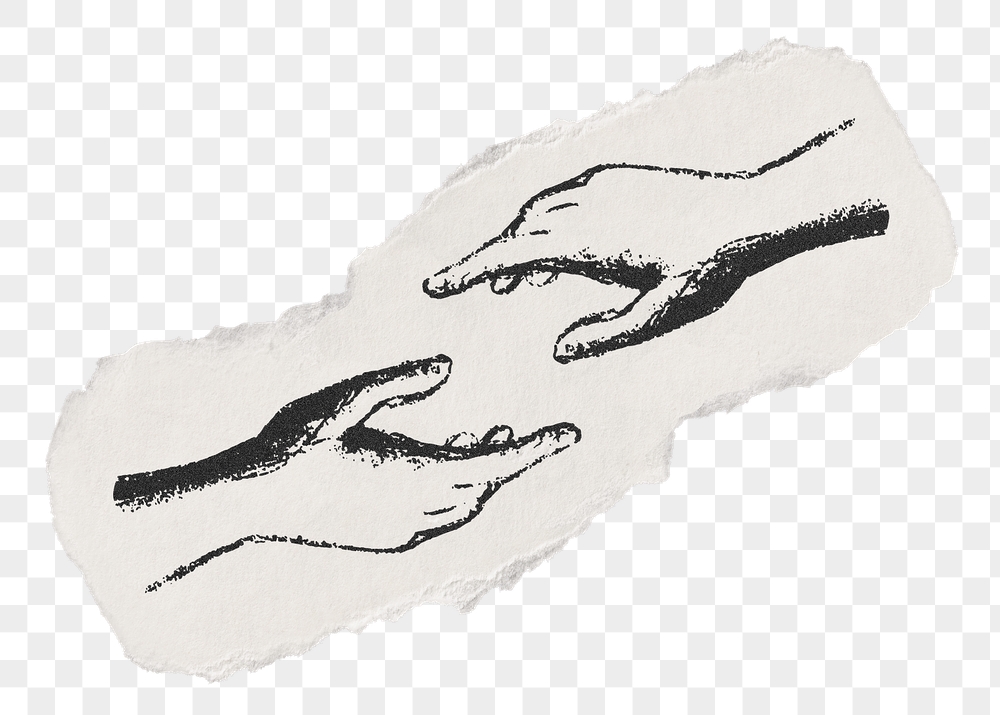 Helping hands png sticker, ripped | Free PNG Illustration - rawpixel