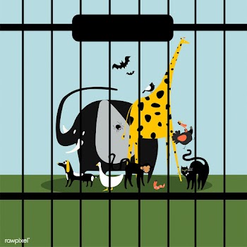 Helpless animals kept in captivity | Free stock vector - 462199