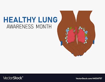 helthy lung month background with lungs on the
