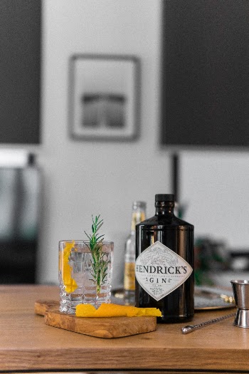 Hendrick's Gin and Fever-Tree Tonic Water with Rosemary