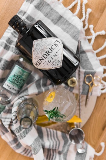 Hendrick's Gin and Fever-Tree Tonic Water with Rosemary
