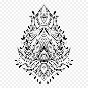 Henna Tattoo Mehndi Stencil Template - henna 
