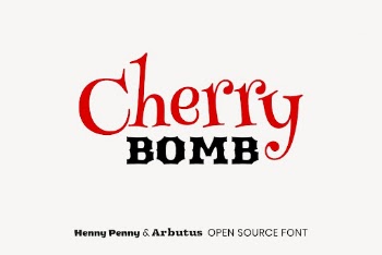 Henny Penny & Arbutus open | Free Font Add-on - rawpixel